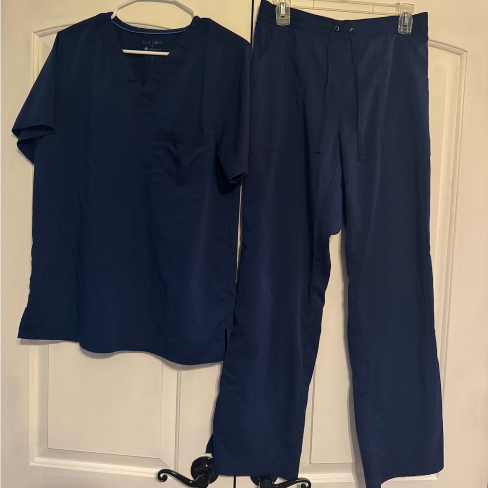 Healing Hands Navy Blue Women's Scrub Medium Pants and Small Top